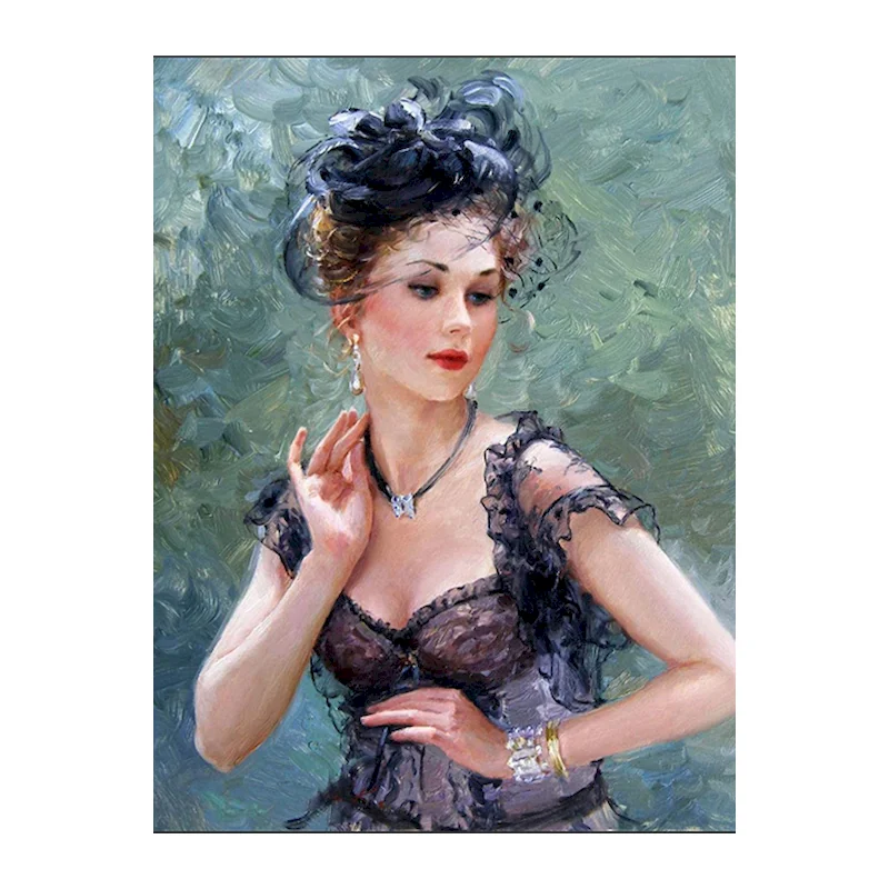 

RUOPOTY 5d DIY Diamond Painting Full Square Women 5D Diamond Embroidery Mosaic Figure Kits Art Home Decoration