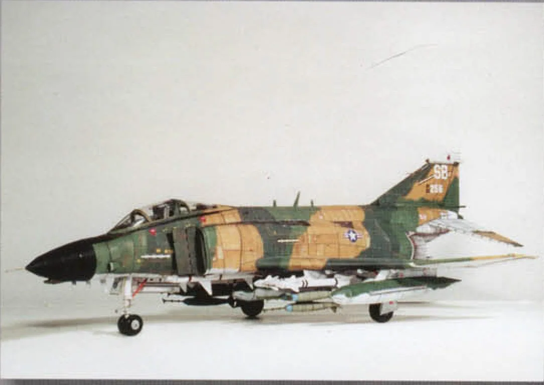 1:33 USA F-4B Ghost Fighter MiG Aircraft DIY 3D Paper Card Model Building Sets Construction Toys Educational Toys 54*34cm