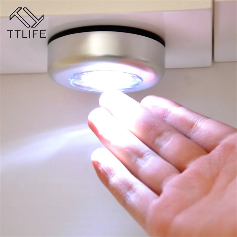 TTLIFE светодиодный сенсорный светильник для дома, кухни, под шкаф, для шкафа, для шкафа, нажимается на лампе, на батарейках, для шкафа, палка, Сенсорная лампа, светодиодный светильник