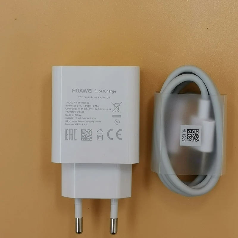 HUAWEI p30 P SuperCharge быстрое зарядное устройство с европейской вилкой 5A type C кабель для HUAWEI P9 P10 Plus P20 Pro mate 9 10 Pro mate 20 V10 - Тип штекера: EU Kits