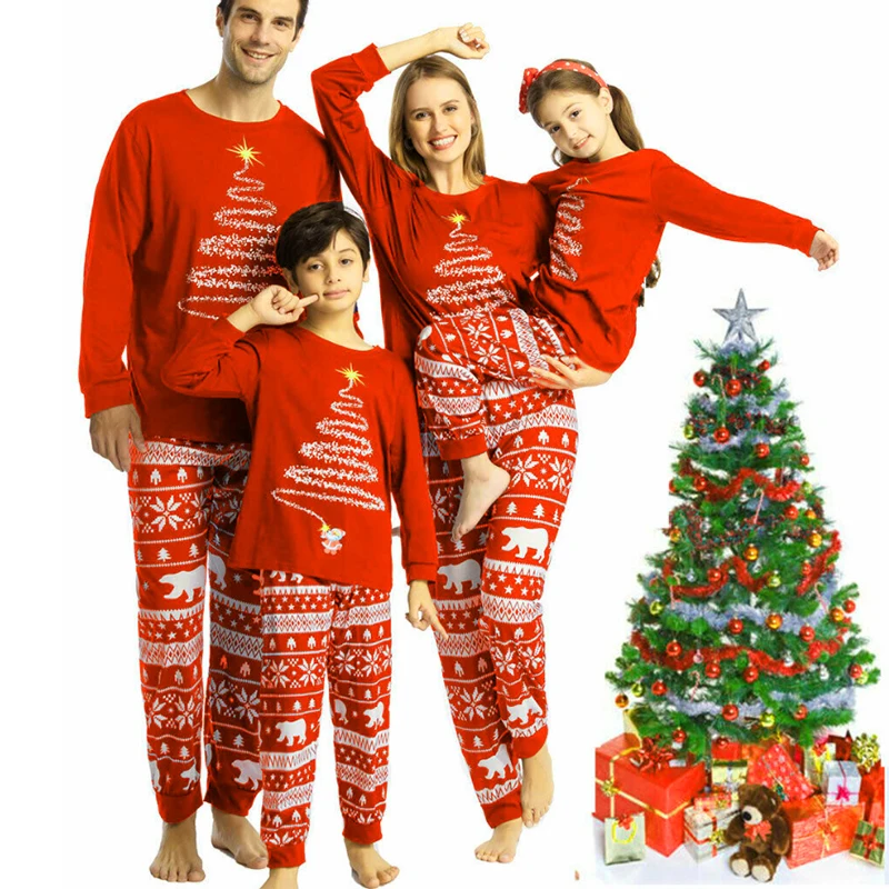 Новый рождественский Семейный комплект пижам, комплекты пижам для мамы и дочки, пижама для отца, одежда для сна