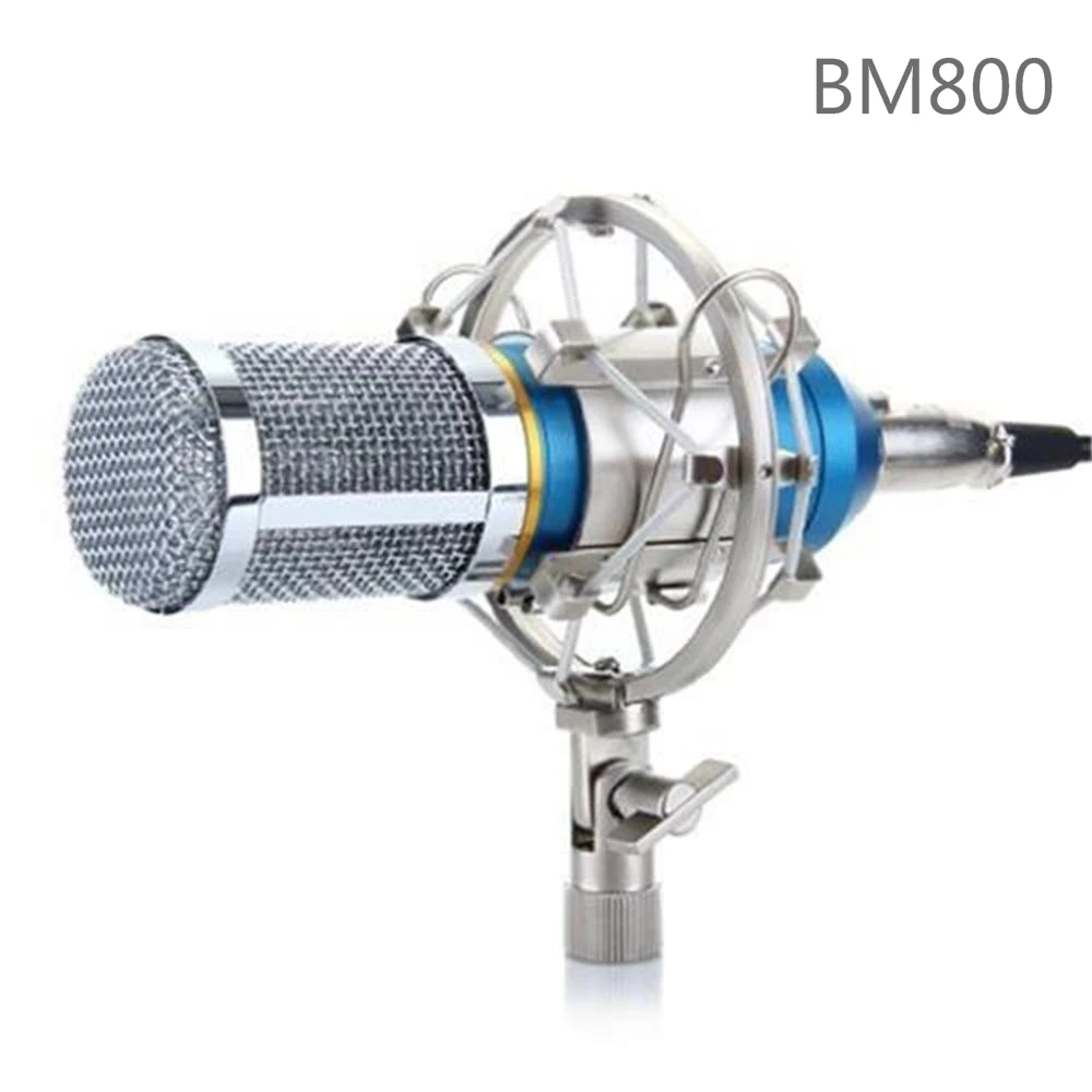 

Professional Condenser Microphone Cardioid Audio Studio Vocal Recording Mic KTV Karaoke Microphone + Shock Mount