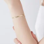 Популярный простой браслет-цепочка из плоской змеи, Индивидуальный Женский браслет, Подарочный браслет с подвесками