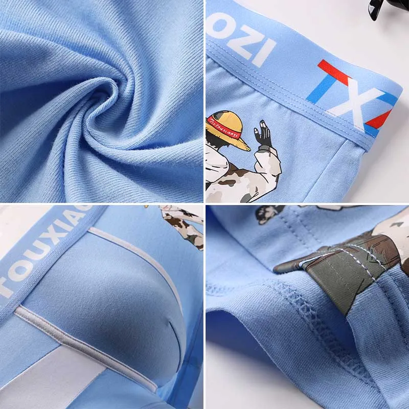 

New Male Panties Cotton Men's Boxer Pants Pure Cotton Breathable U Convex Sexy printing comfortable sexy men underwear
