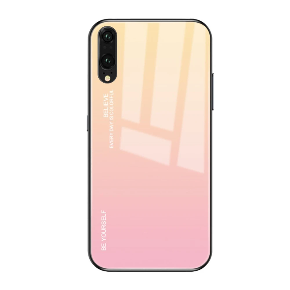 Градиентный чехол из закаленного стекла защитный для Huawei P10 20 30 Pro Lite Mate 10 pro Nova 3 4 5