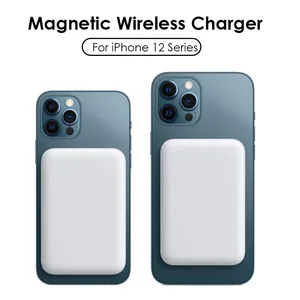 original magsafe power bank 5000mah for iphone 12 13 pro max mini mobile phone external battery pack magnetic powerbank official free global shipping