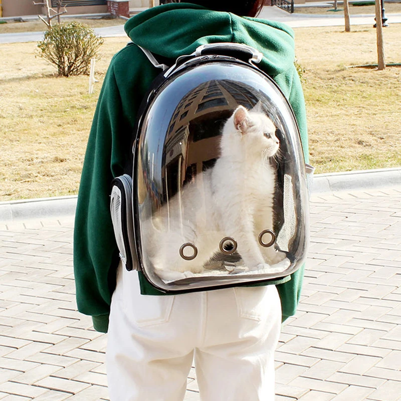 

Cat Carrier Bag Breathable Transparent Puppy Cat Backpack Cats Box Cage Small Dog Pet Travel Carrier Handbag Space Capsule