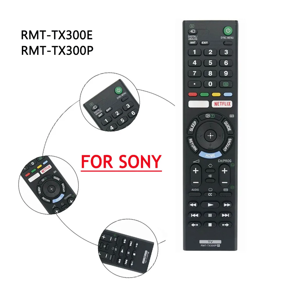 

RMT-TX300E Remote Control Suitable for Sony TV LCD TV Led Smart Controller With Youtube Netflix Button RMT-TX300P RMF-TX100