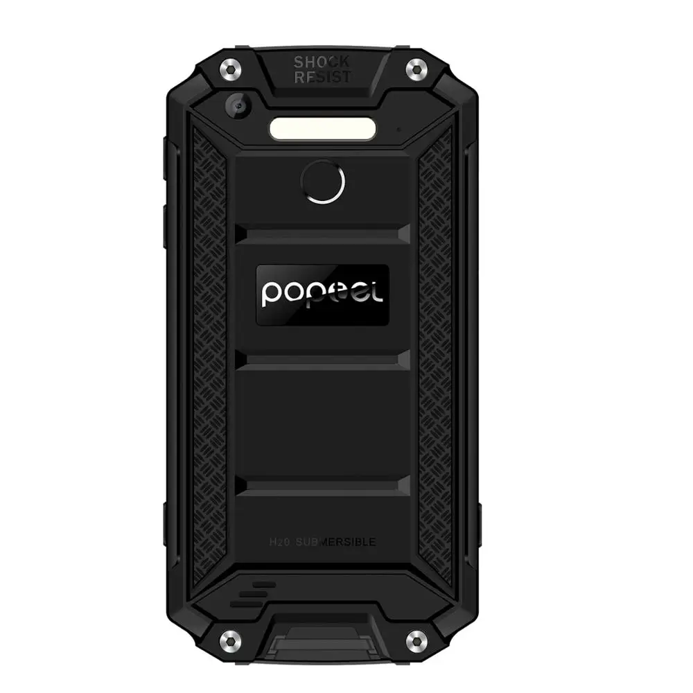 Глобальная версия разблокировки смартфона 9000 mah Poptel p9000 max 4G/64G NFC банк питания телефон может ODM водонепроницаемый прочный смартфон - Цвет: Black