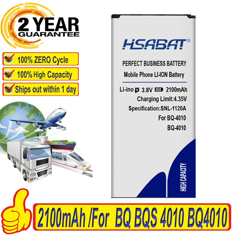 100% оригинал HSABAT 2100mAh BQS 4010 батарея для BQ BQ4010 4010|Аккумуляторы мобильных телефонов| |