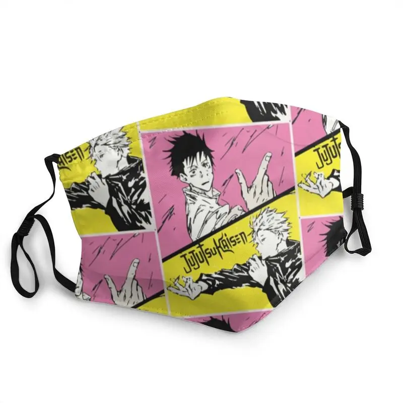 

Cool Jujutsu Kaisen Anime Manga Mouth Face Mask Unisex Reusable Manga Yuji Itadori Mask Men Protection Respirator Muffle