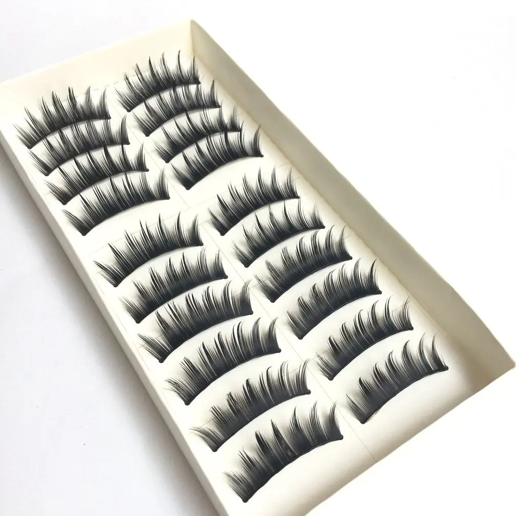 

20pcs/set Cotton Stalk Eyelashes False Eyelashes Natural Long Black Fake Eyelashes Makeup Tool Eyelash Extension Fake Eye Lashes