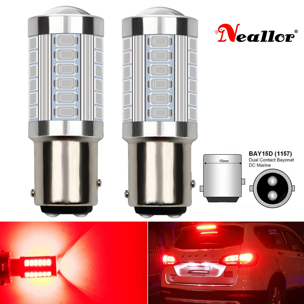 2x1157 BAY15D светодиодный лампы 5730 SMD высокой мощности для стоп сигналов P21/5 Вт льная