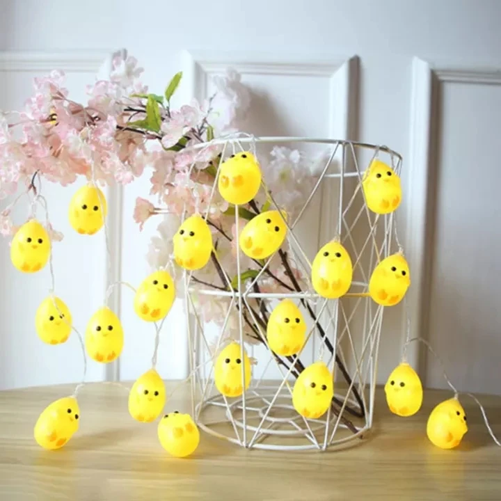 

10/20LED 1.5/3M Easter Chicks String Light Children Bedroom Lamp for Christmas Easter Decoration Decor Gift