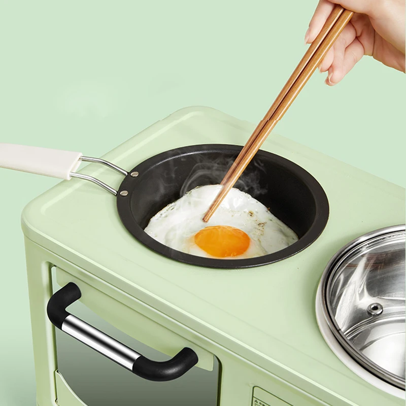 Бытовой завтрака 3 в 1 делая машину Кухня тостер сковорода мини печь хлеб пиццы