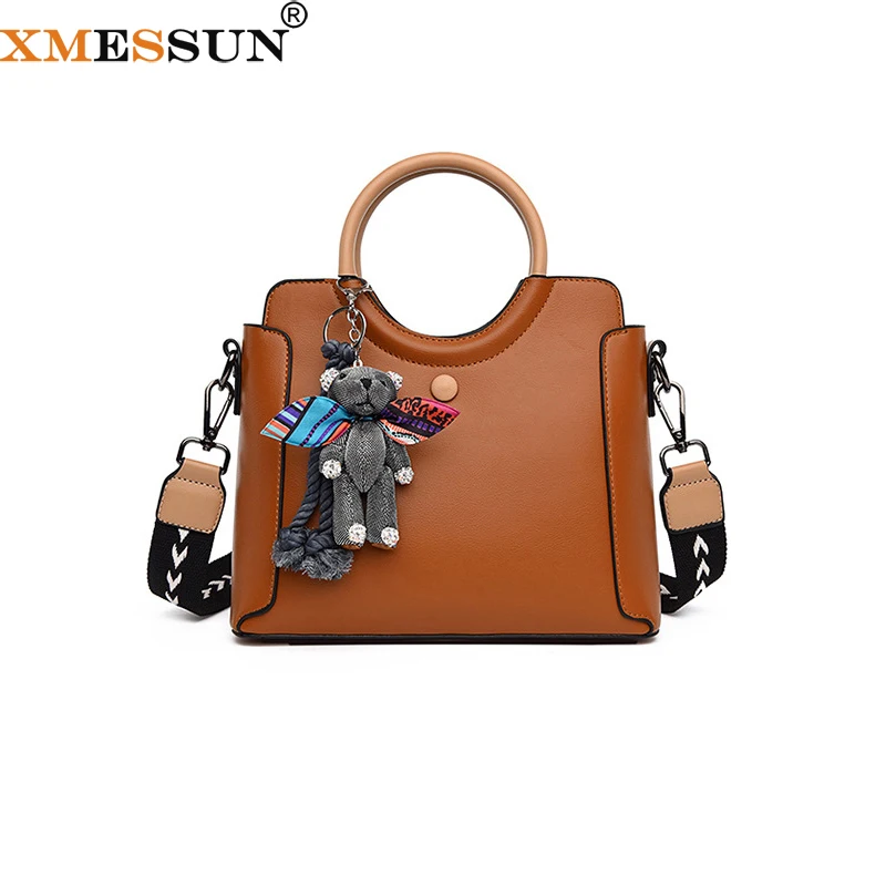 

XMESSUN новые кожаные сумки большой емкости 2021, женские высококачественные сумки через плечо, модные сумки для покупок и путешествий XMS85