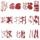 Цветок гриб листья металлические штампы трафарет фотография тиснение Сделай Сам поздравительная открытка 2021 Новое поступление