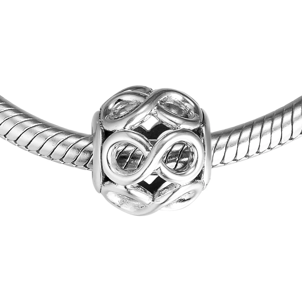 Подходит для браслетов Pandora Infinite Shine Charms S925 оригинальные бусины из стерлингового