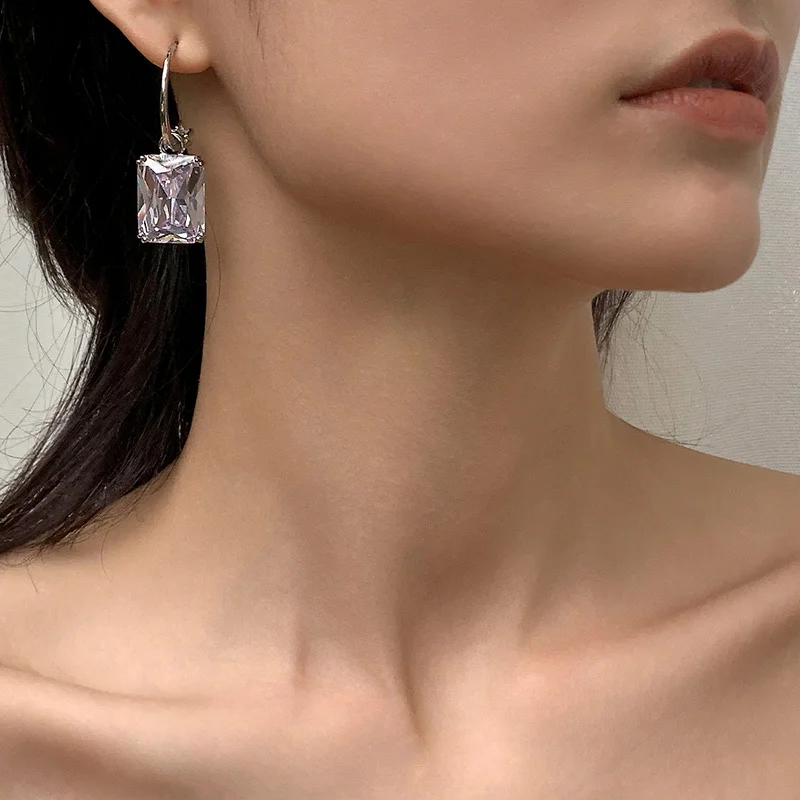 

Timeless Wonder Fancy Zirconia Geo Stud Earrings for Women Goth Top Designer Rare Bride Gift Wedding Egirl Prom New Mix 2527