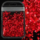 Голографические красные бриллиантовые Блестки для ногтей, лазерные блестящие пайетки для маникюра, 3D украшения для творчества и ногтевого дизайна