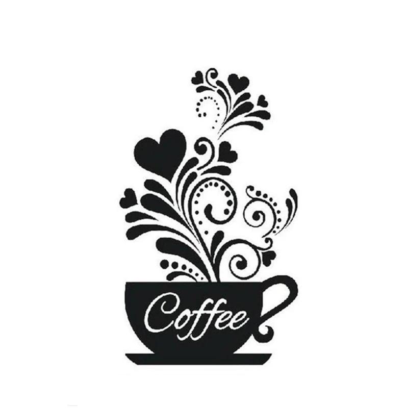 

Coffee Wall Decal Wall Sticker Words Vinyl Decor Home Kitchen Art Decor Interior Designed Mural Living Room Decoration
