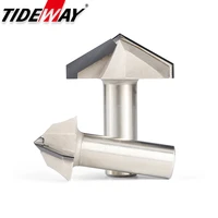 tideway 1pc 12 shank diamond cvd coating v type router bit for wood endmill woodworking cutter pcd milling cutter cnc bits