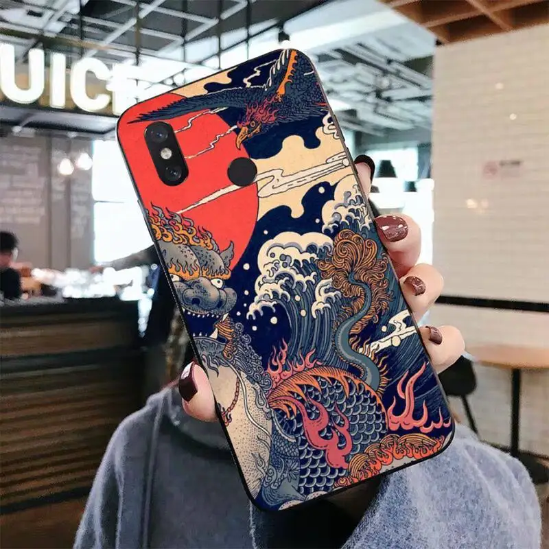 

Japanese Style Art Japan Phone Case for Xiaomi mi 5 6 8 9 10 lite pro SE Mix 2s 3 F1 Max2 3