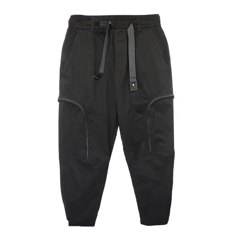 

Men's Cargo Pants with Pockets Jogging Black Pants Men Harem Pants Elastic Waist Jogger Pants Sweatpants Streetwear
