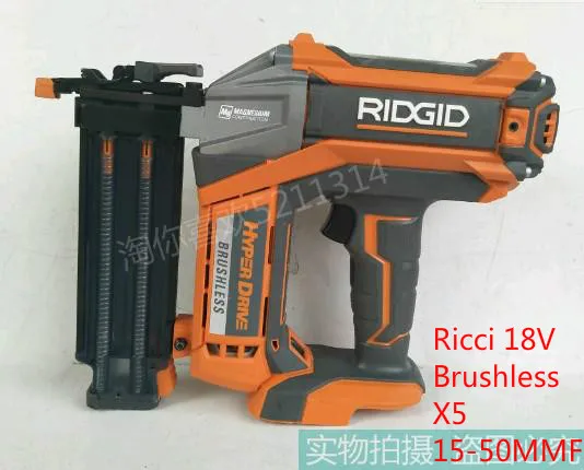 

Authentic AEG 18V brushless X5 carpentry straight nail gun /15-50MMF ejection nail gun 3.0AH battery 220V charger used products