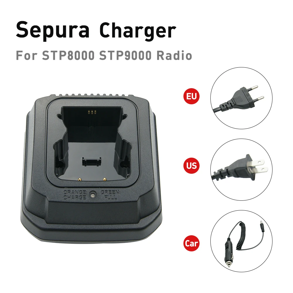 DDesktop Quick Charger Base Set for Walkie Talkie STP8000 STP9000 Sepura Series Ham Radio RF Transceiver Charger