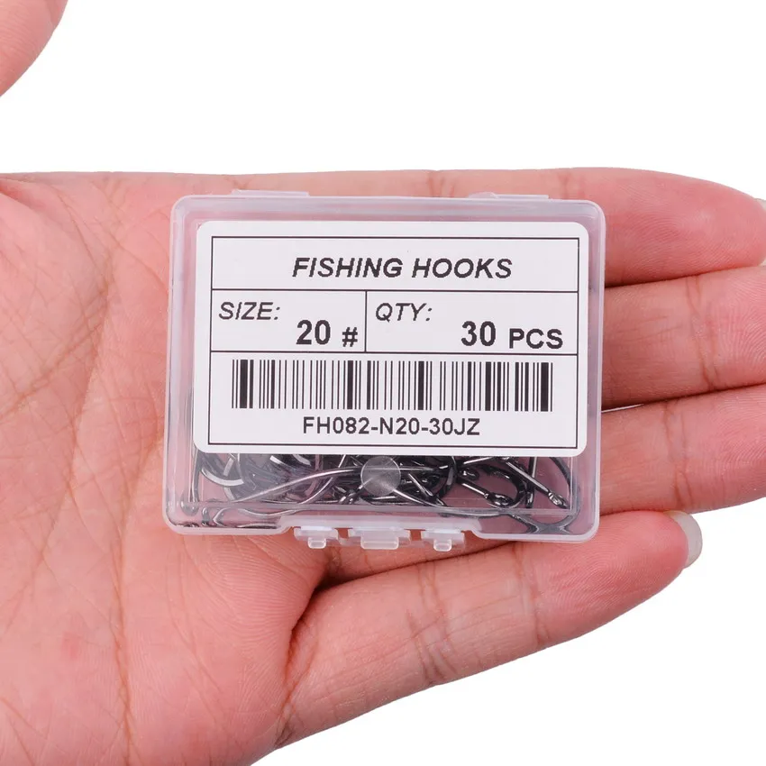100/30 pcs High Carbon Steel Fishhooks barbed Fishing Hook Lake River Ocean Fishhook Japan Jig Barbed Hooks Tackle Box | Спорт и