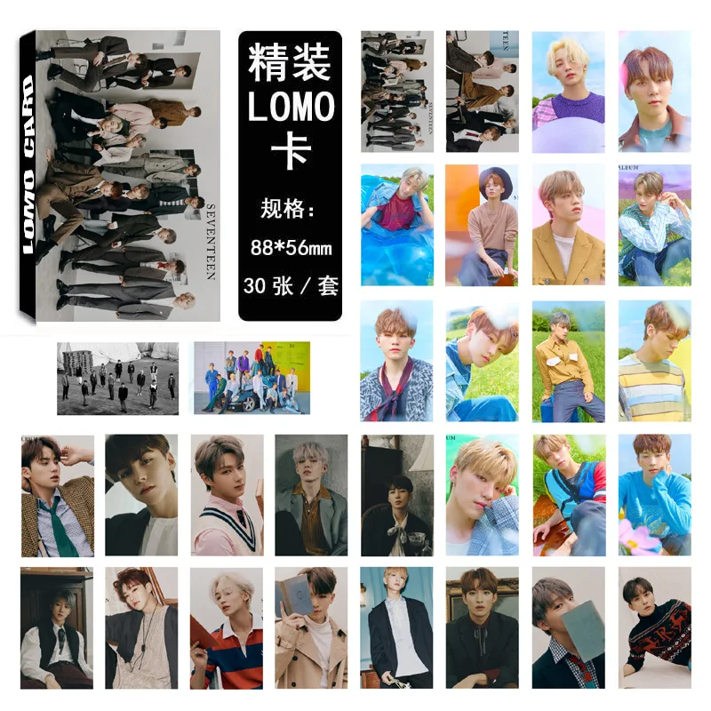 30 шт./компл. Kpop SEVENTEEN Lomo открытки HD Печать высокое качество фотоальбом постеры K-pop