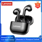 Беспроводные наушники Lenovo LP40, TWS наушники с Bluetooth 5,0, водонепроницаемая гарнитура IP54, стерео басовые наушники, спортивные наушники с микрофоном