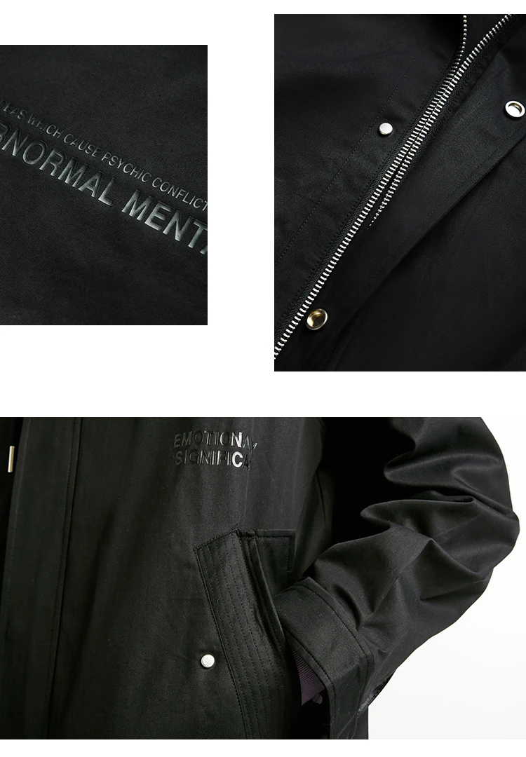 JackJones, мужской Тренч с капюшоном из хлопка, тренд, с буквенным принтом, стоячий воротник, длинная куртка, Мужская одежда, 218321575