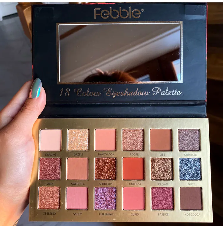 Палитра теней для век с металлическим блеском 18 цветов |