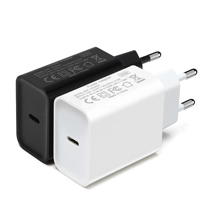 euus plug pd usb charger 18w quick charger mobile phone wall charger for ipone adapte 12 11 xiaomi samsung accessories free global shipping