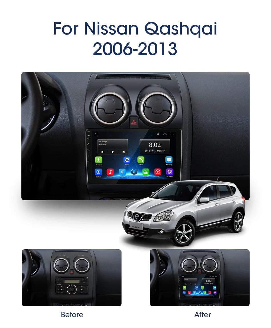 Jansite " R9 Android Автомагнитола для Nissan Qashqai 2006-2013 RDS DSP плеер сенсорный экран 2G+ 3 2G мультимедийные плееры с рамкой