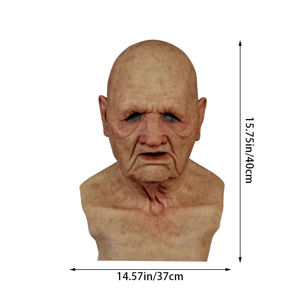 

Another Me-the Elder Halloween Holiday Funny Cosplay Prop Masks Supersoft Old Man Adult Mask Face Cover Creepy Party Decoration