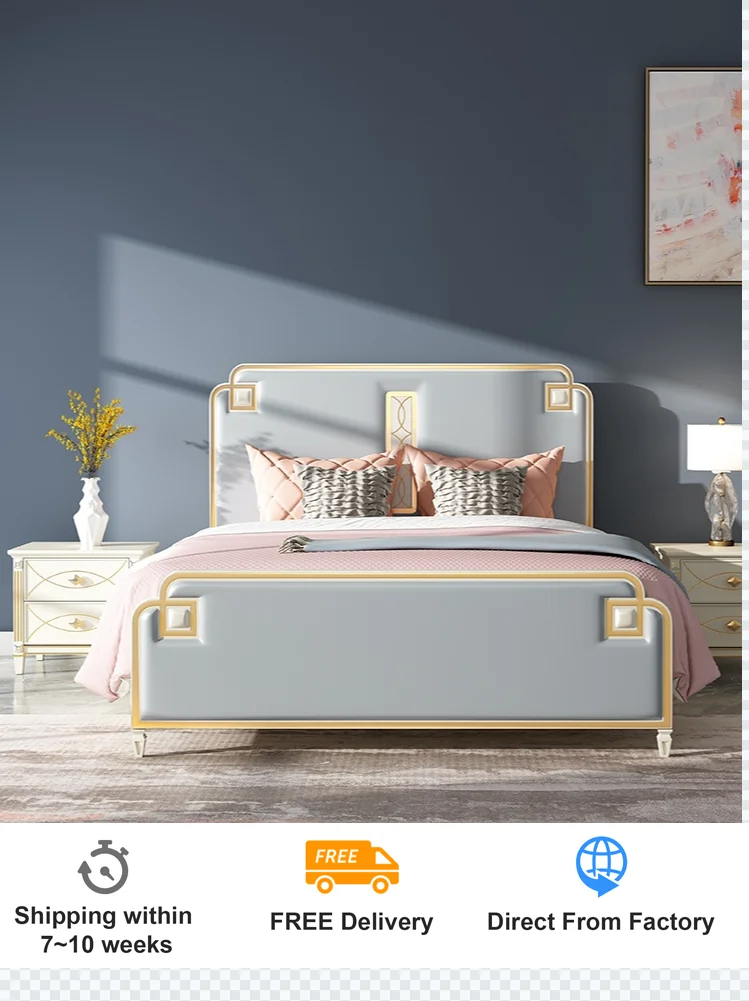 

KAROIS DY8910, американская кровать из массива дерева, двойная современная простая и простая мебель, мебель для спальни, свадебная кровать, Новое ...