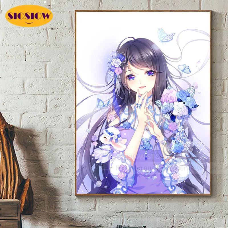 Алмазная мозаика 5d сделай сам Набор для вышивки крестиком из аниме красивая