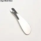 18,8 см Серебряный Блестящий металлический рожок для обуви в форме ложки из нержавеющей стали