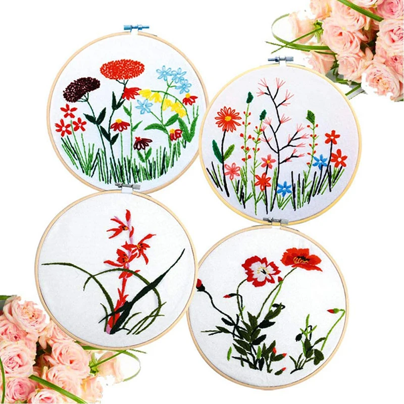 

Imzay 6 Pcs Embroidery Hoop Set Bamboo Circle Cross Stitch Hoop Ring Sewing Hoop Circle Cross Stitch Hoop for Embroidery Craft