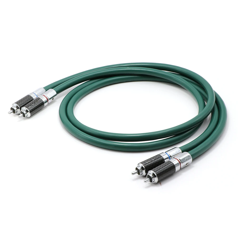 Соединительный кабель с разъемом RCA из углеродного волокна|copper colour|copper colour cablehifi