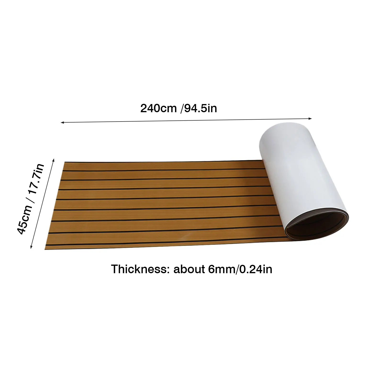 

4500mmx24000mmx6mm Self Adhesive EVA Boat Yacht Floor Decking Carpet Sheet Pads Foam Flooring Mat Pad For RV Motorhome Caravan