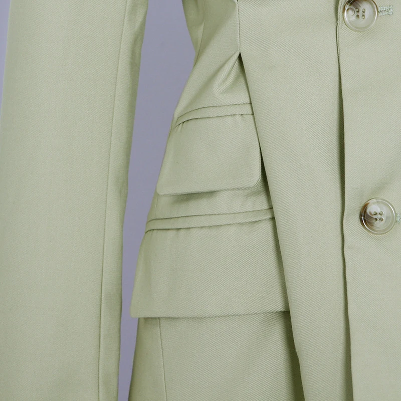 

VGH Temperament Solid Blazer For Women Notched Long Sleeve Minimalist Casual Blazers Female New Clothing 2021 Spring Fashion