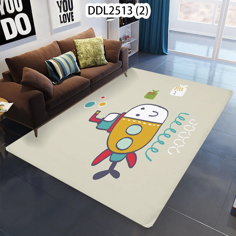 Подводная лодка с мультяшными рыбками большой коврик для гостиной домашние