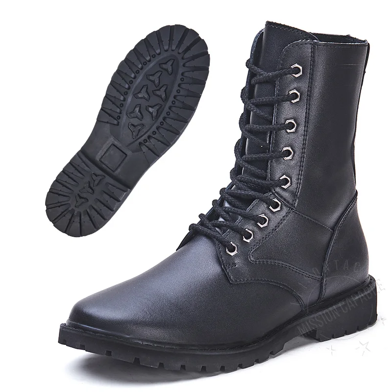

Men Martins Leather Spring Boots High Top Daily Leisure Hiking Shoes Fashion Motorcycle Boots