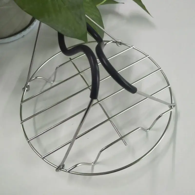 Нержавеющая сталь подъемная сковорода Паровая стойка Складная для кастрюля