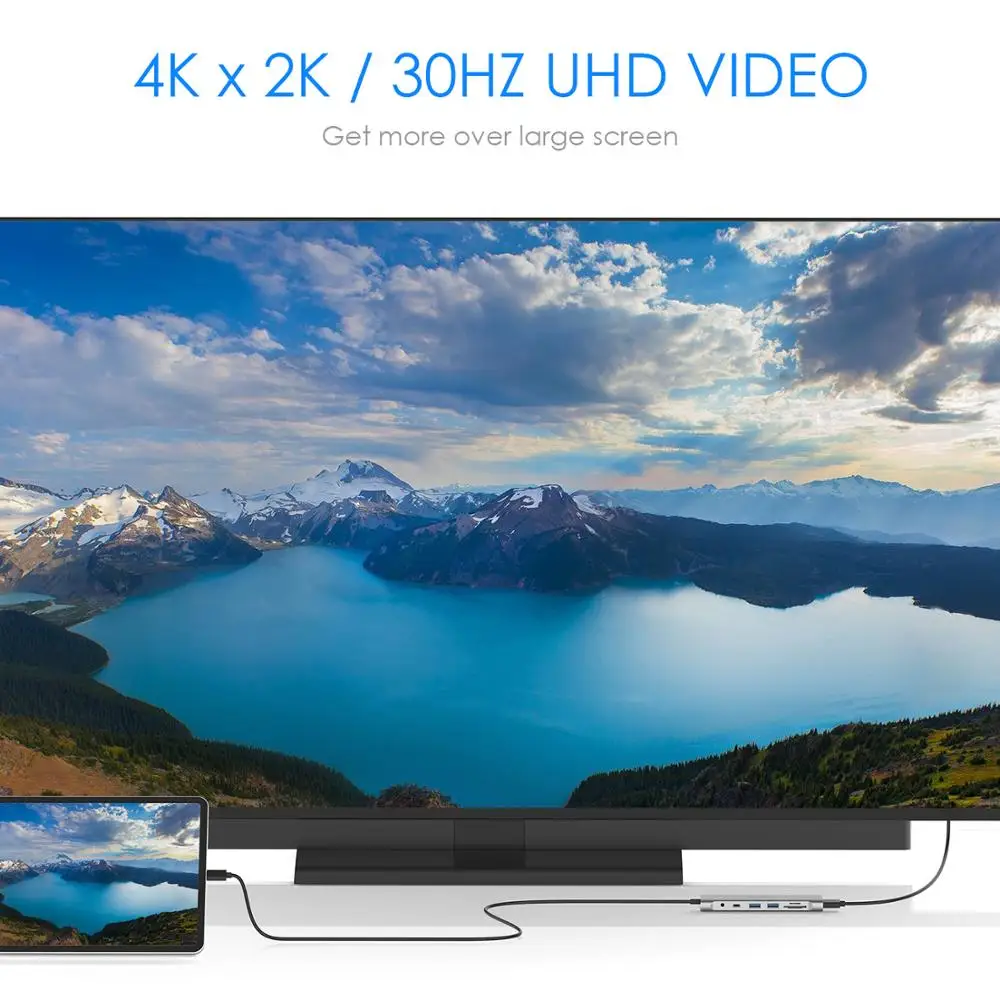 Длинный кабель USB C Hub с 4K HDMI 2 3 0 5 мм аудио Type зарядный адаптер для MacBook Pro 13/15/16