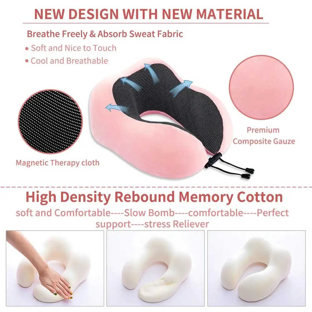 Подушки из пены с эффектом памяти 1 шт. мягкая дорожная подушка U-образной формы